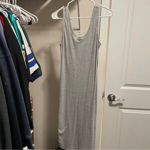 Fashion Nova Light Gray Midi Dress